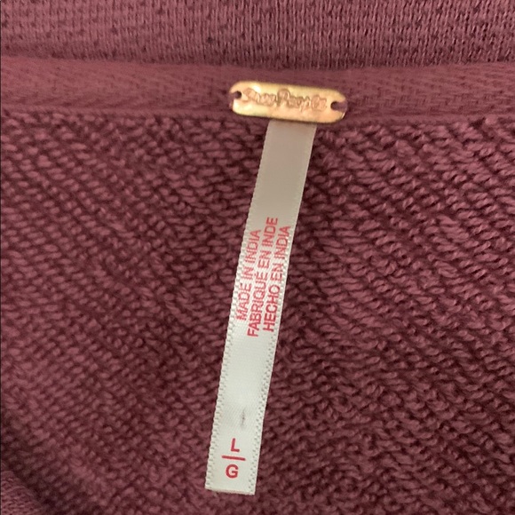Free People Burgundy Sweatshirt - Picture 2 of 8